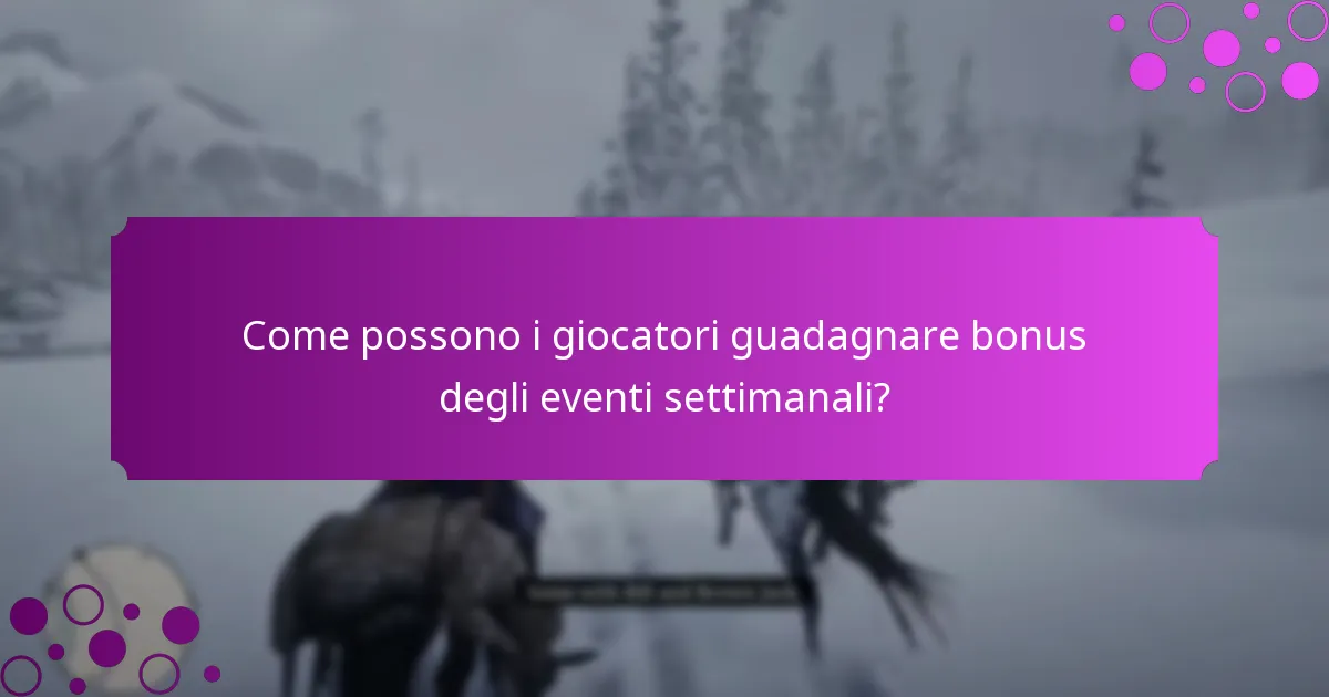 Come possono i giocatori guadagnare bonus degli eventi settimanali?